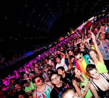 The second night of the 2012 Electric Daisy Carnival featuring Headhunterz, Bassnectar, Calvin Harris and Martin Solveig at Las Vegas Motor Speedway on Saturday, June 9, 2012.